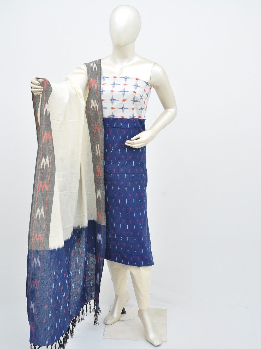 Ikat Dress Material with Same Dupatta model 1 [D30607004]