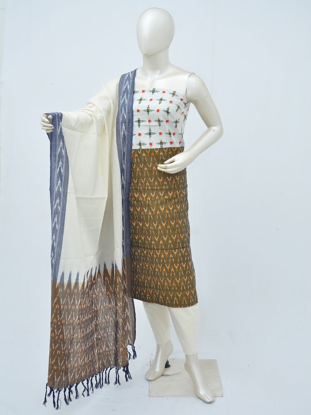 Ikat Dress Material with Same Dupatta model 1 [D40516004]