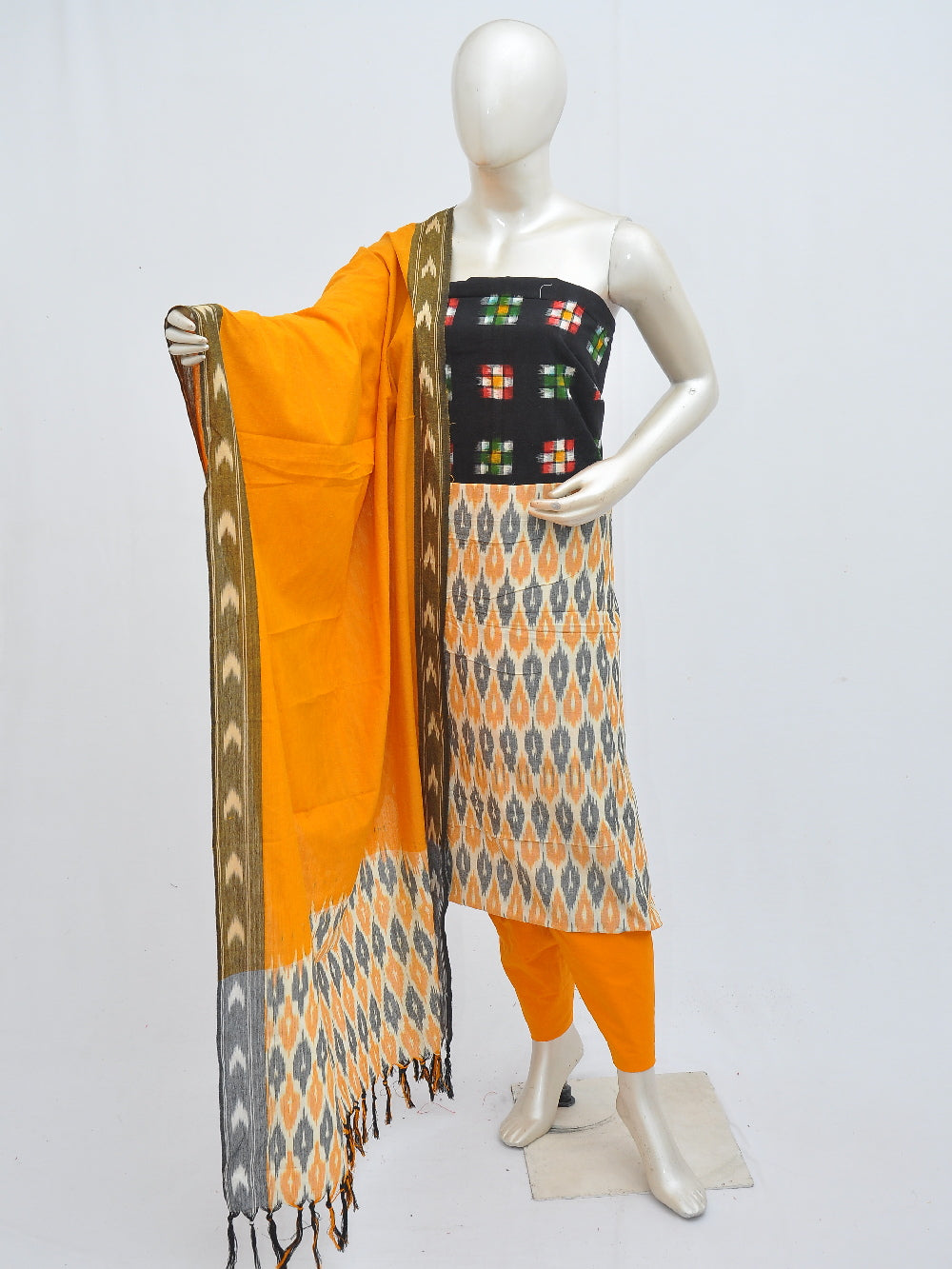 Ikat Dress Material with Same Dupatta model 1 [D405160013]