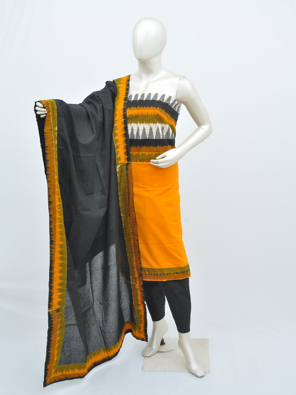 Ikat Dress Material with Same Dupatta model 1 [D40611062