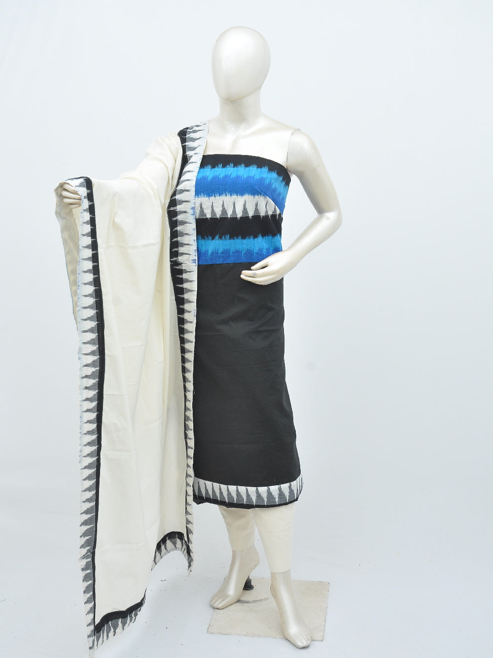 Ikat Dress Material with Same Dupatta model 1 [D40611065