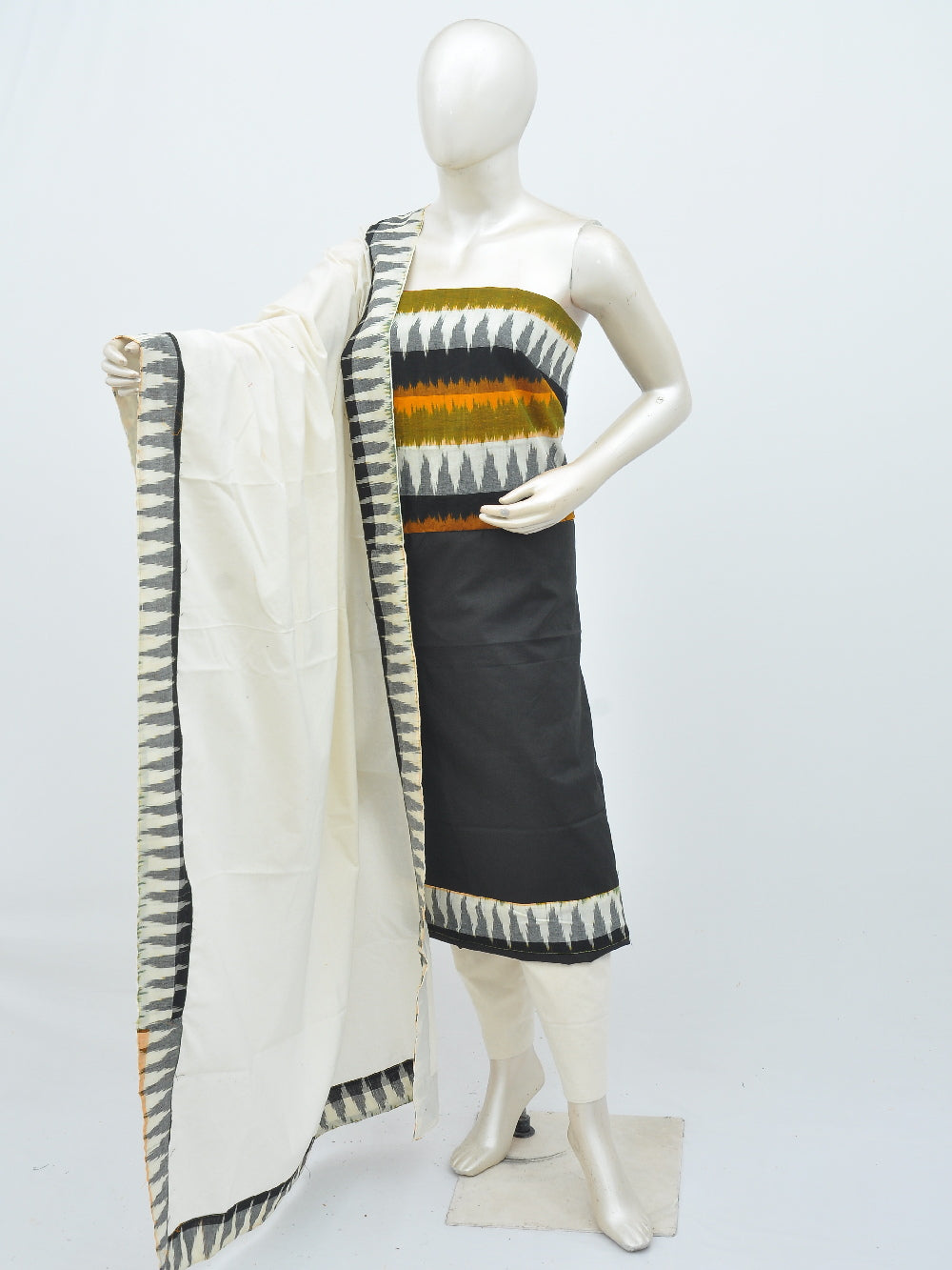 Ikat Dress Material with Same Dupatta model 1 [D40611066]