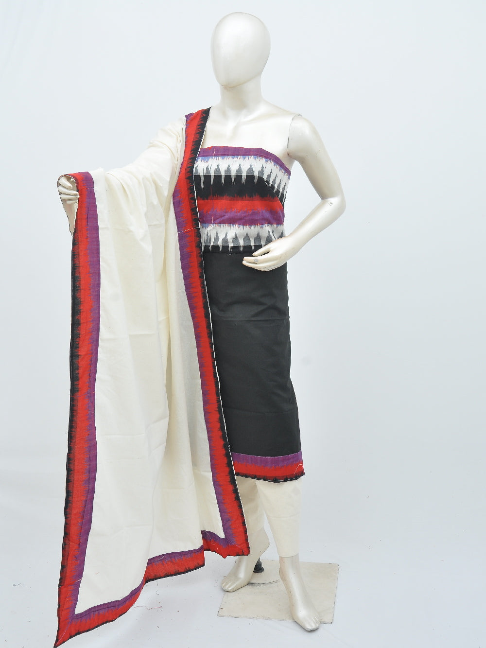 Ikat Dress Material with Same Dupatta model 1 [D40611067]
