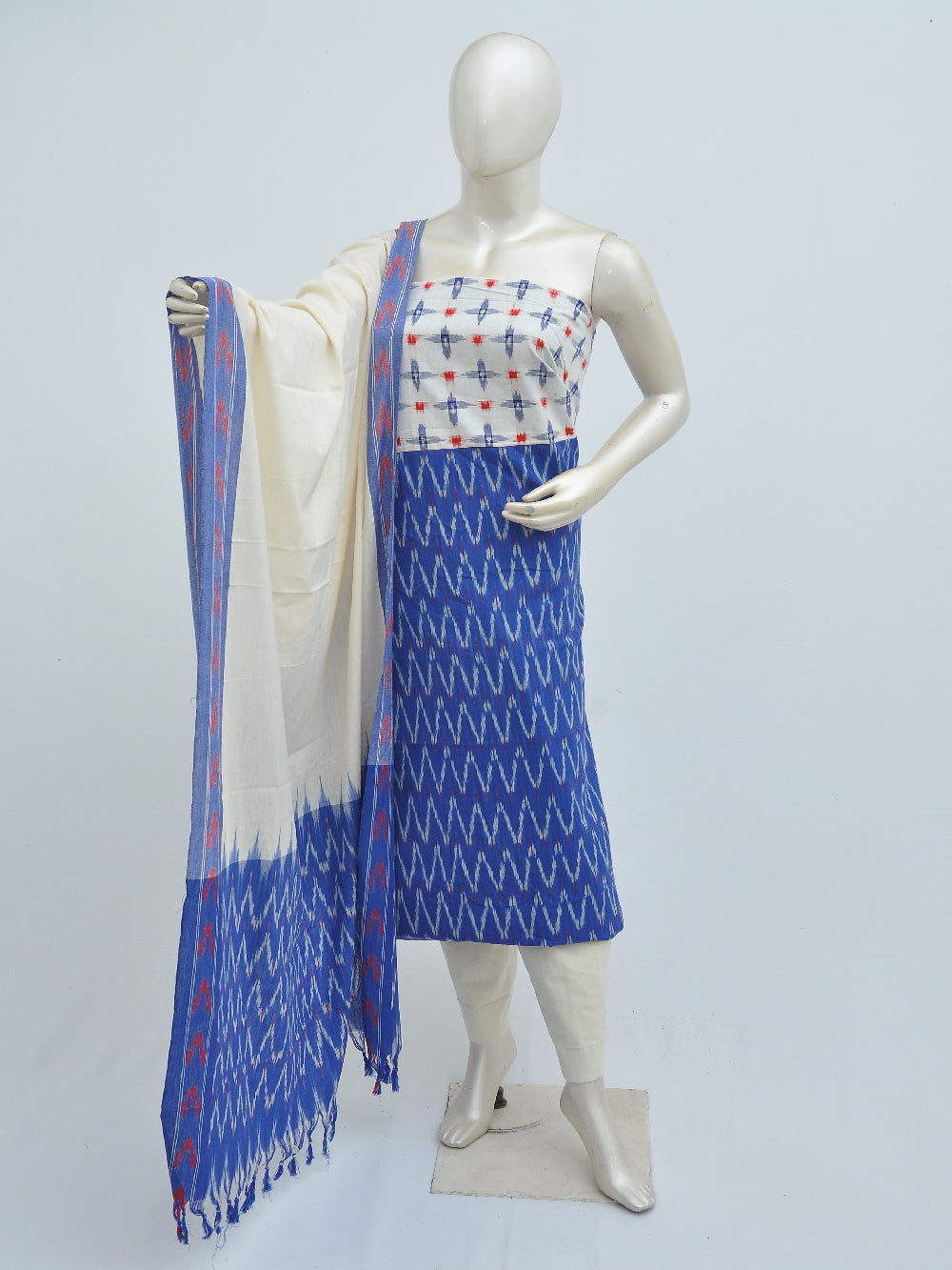Ikat Dress Material with Same Dupatta model 1 [D40813001]