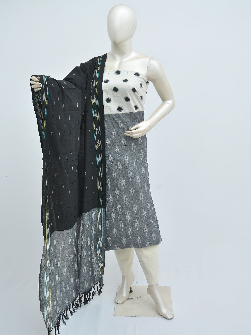 Ikat Dress Material with Same Dupatta model 1 [D40813002]