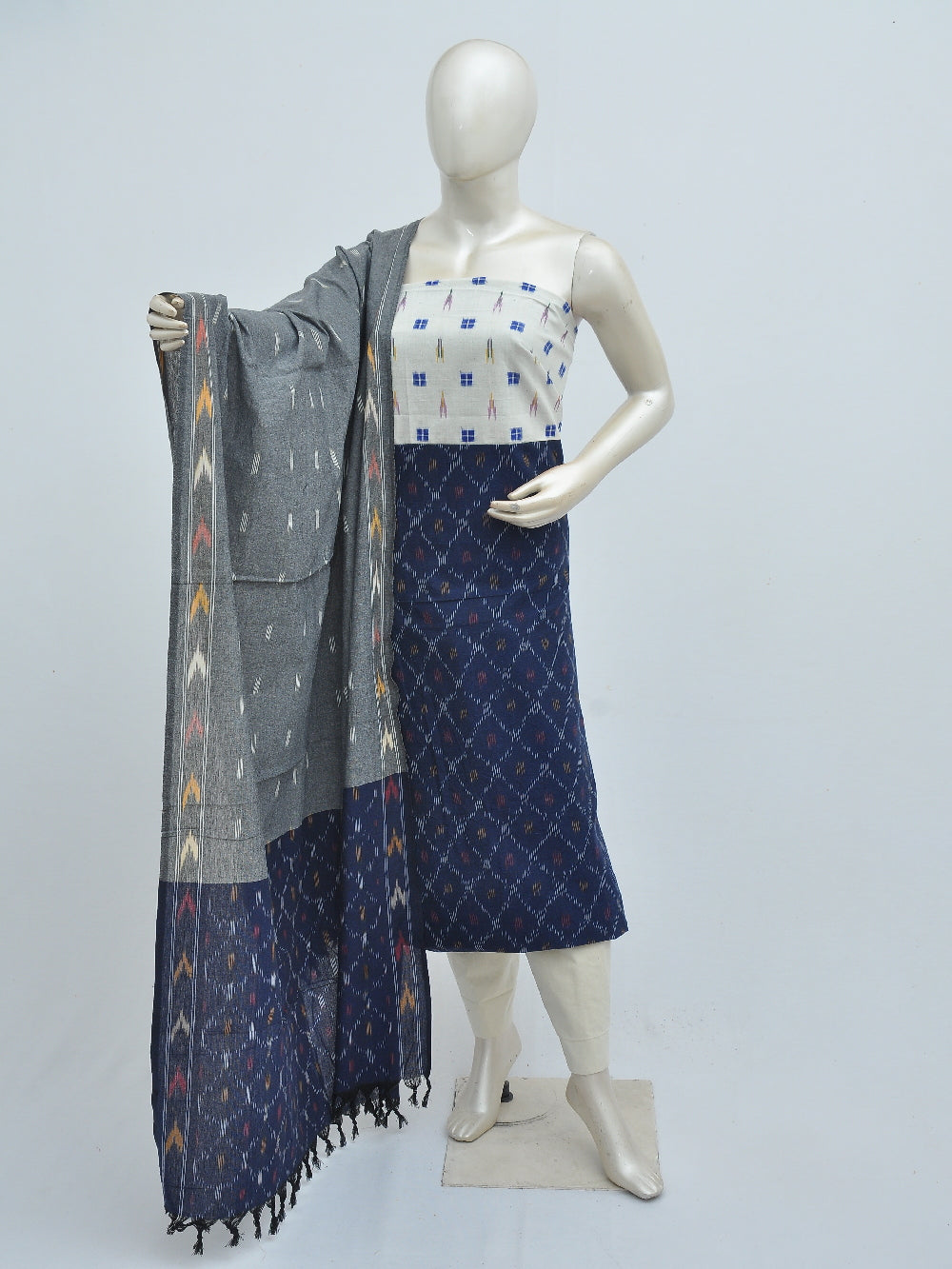 Ikat Dress Material with Same Dupatta model 1 [D40813003]
