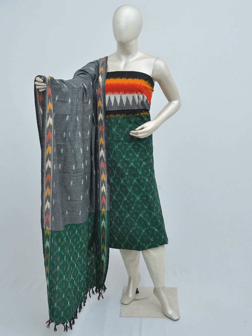 Ikat Dress Material with Same Dupatta model 1 [D40813004]