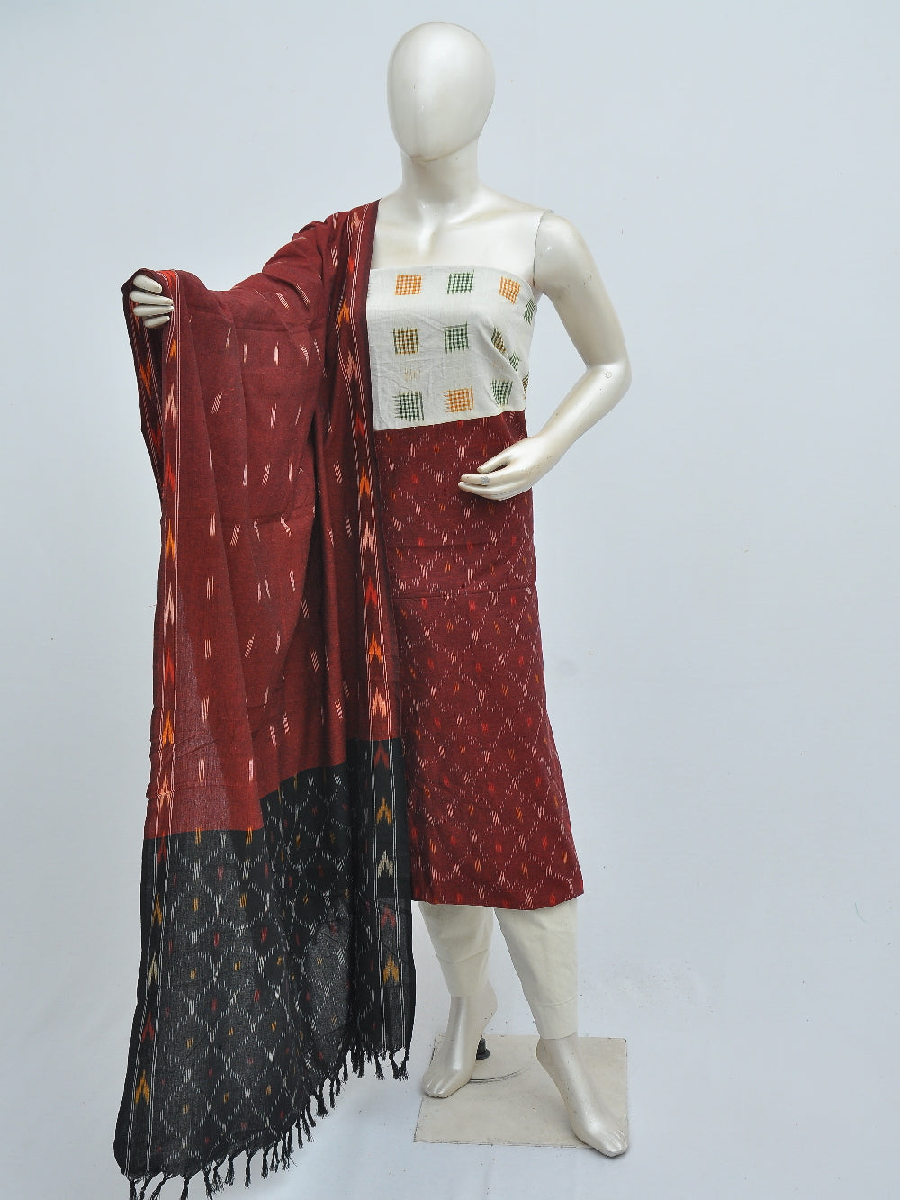 Ikat Dress Material with Same Dupatta model 1 [D40813005]