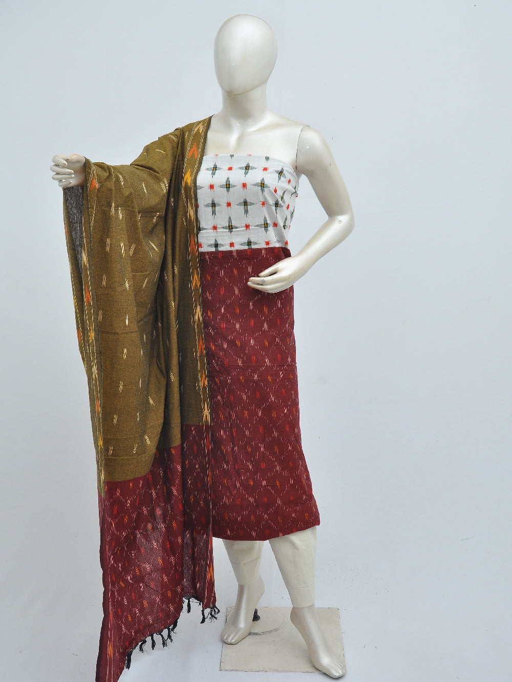 Ikat Dress Material with Same Dupatta model 1 [D40813006]