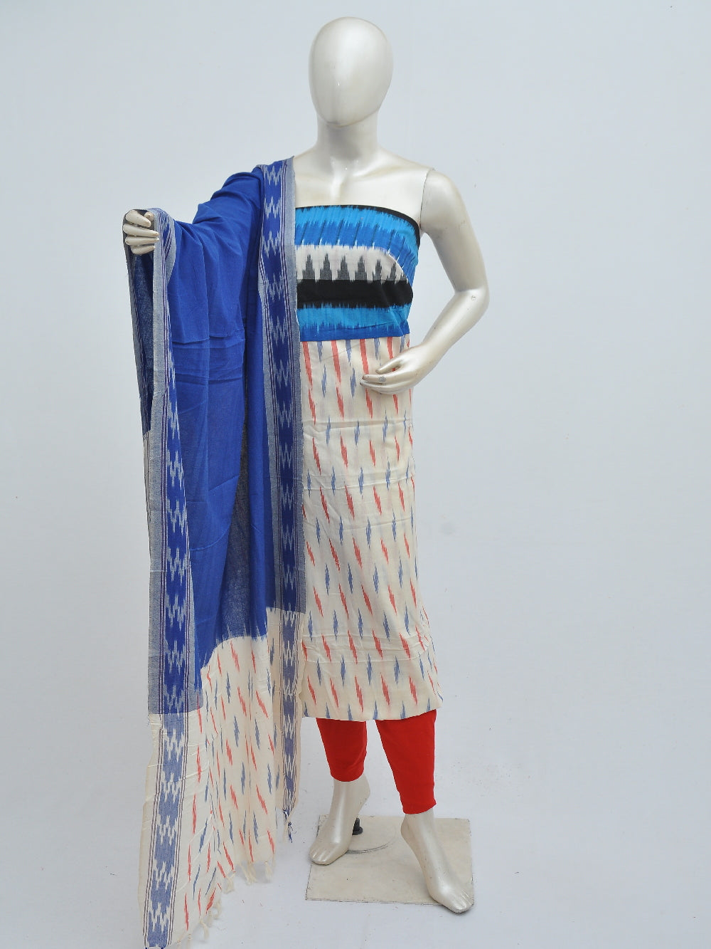 Ikat Dress Material with Same Dupatta model 1 [D40813008]