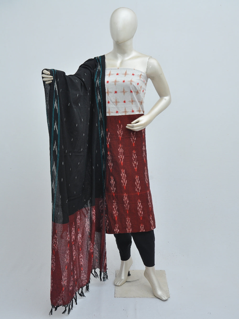 Ikat Dress Material with Same Dupatta model 1 [D40813012]