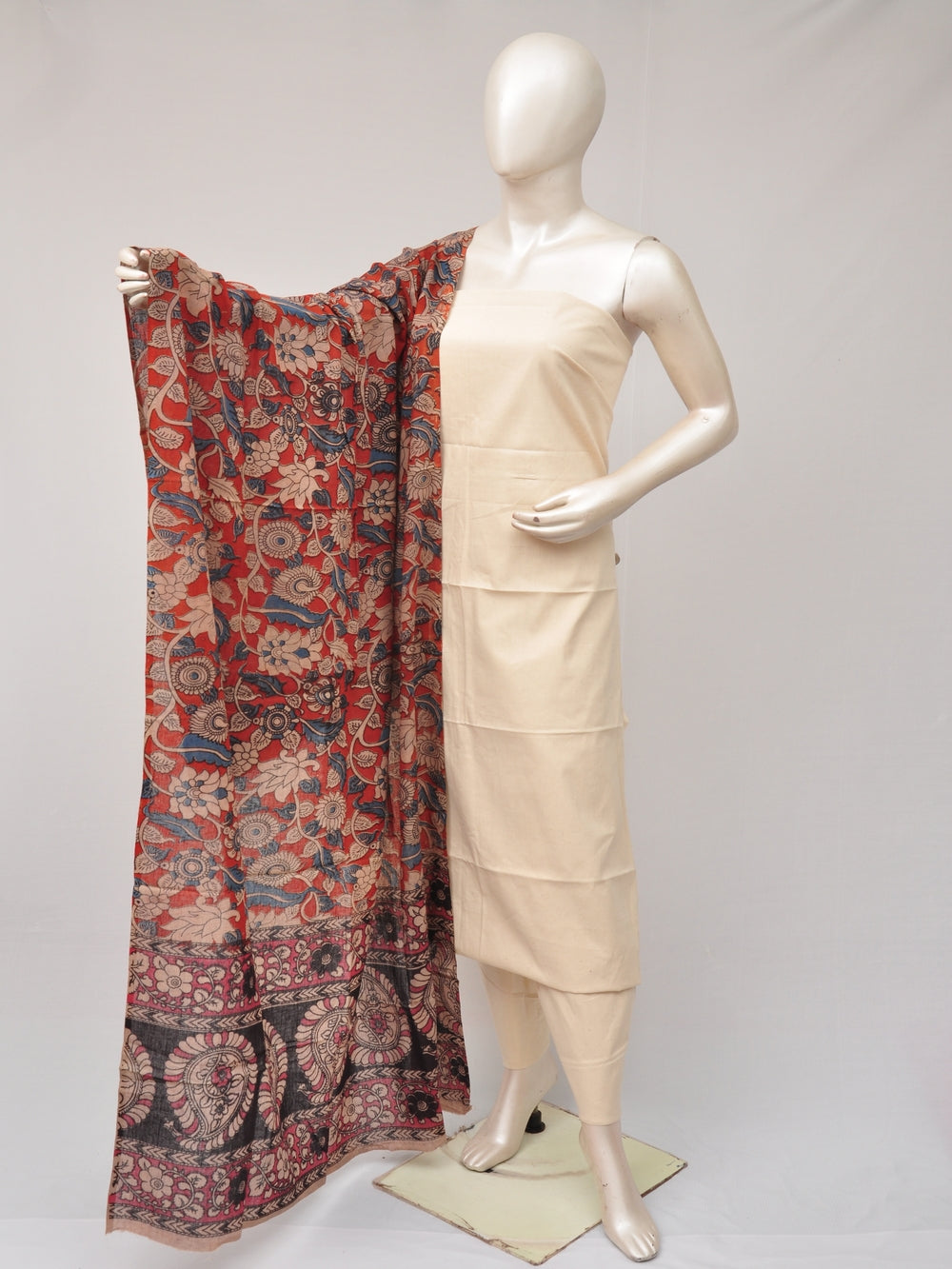 Kalamkari Dupatta Dress Material [D80612386]