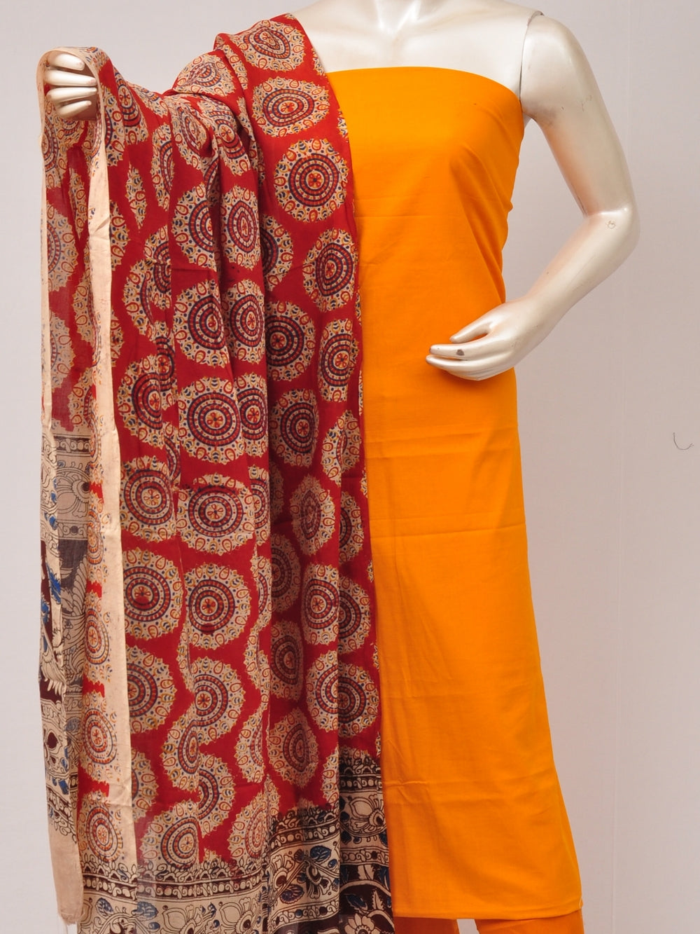Kalamkari Dupatta Dress Material [D80612407]