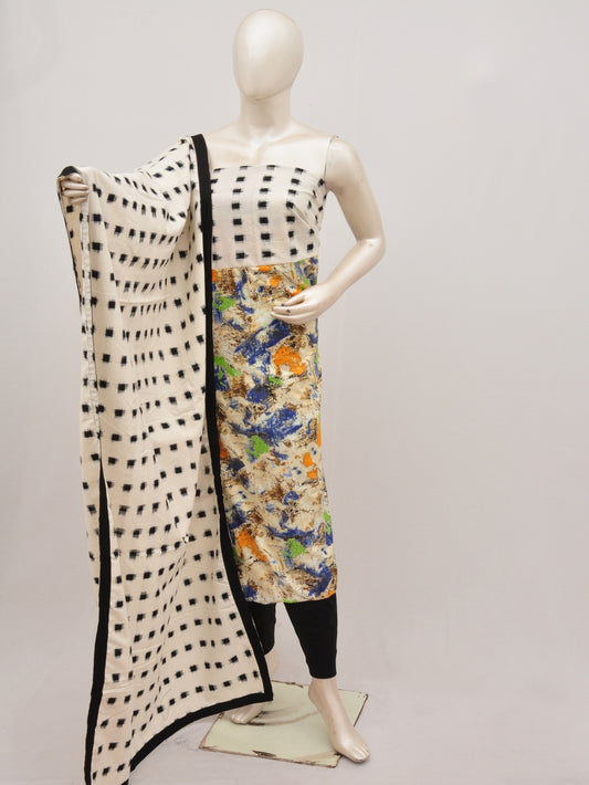 Double Ikkat Pochampally Rayon cotton Dress Material [D90819004]