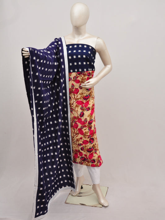 Double Ikkat Pochampally Rayon cotton Dress Material [D90819009]