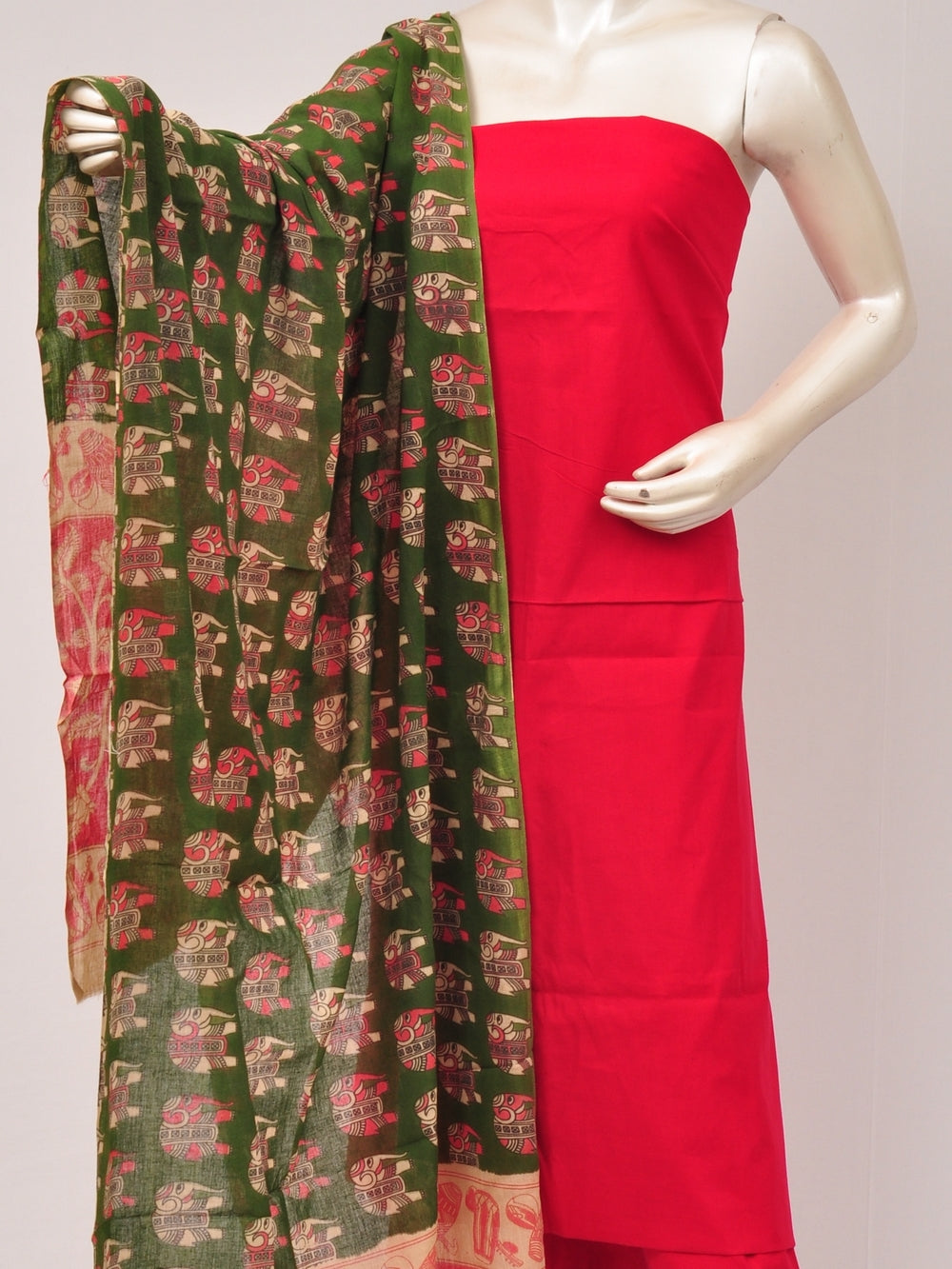 Kalamkari Dupatta Dress Material [D80612389]