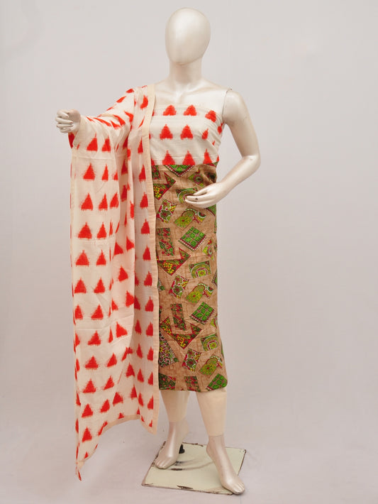 Double Ikkat Pochampally Rayon cotton Dress Material [D90819011]