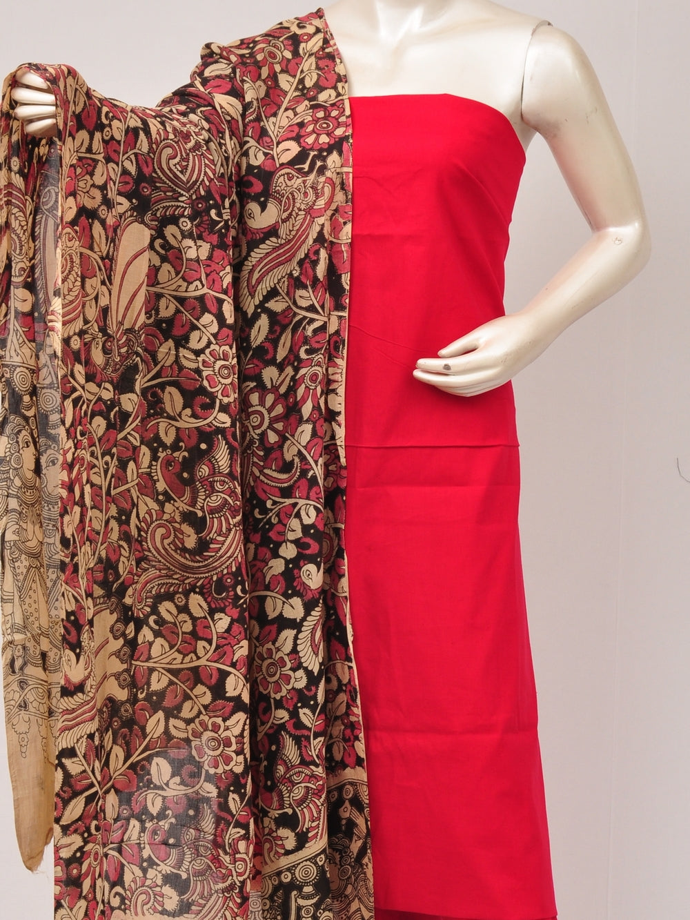Kalamkari Dupatta Dress Material [D80612384]