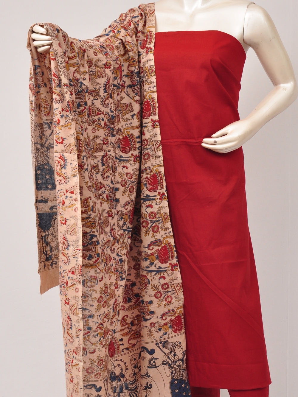 Kalamkari Dupatta Dress Material [D80612395]