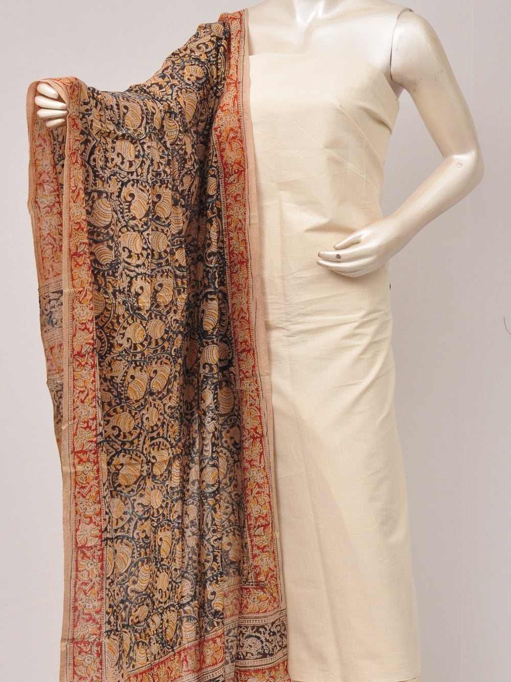Kalamkari Dupatta Dress Material [D80612410]