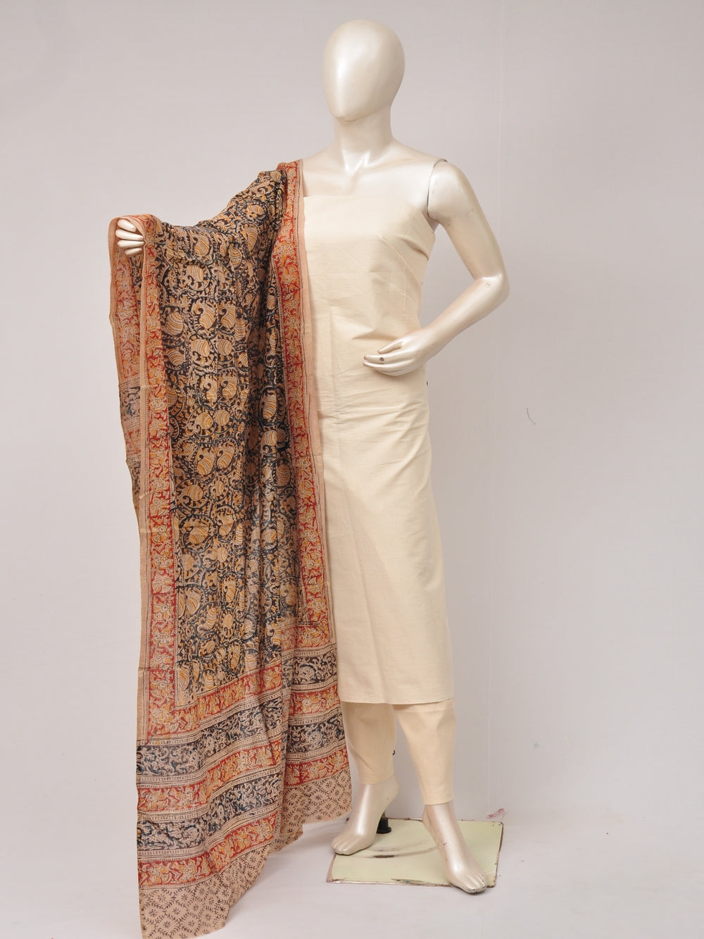 Kalamkari Dupatta Dress Material [D80612410]