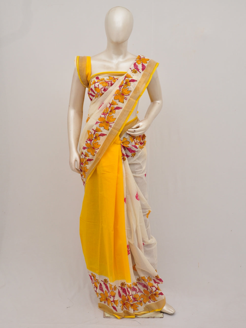 Kerala Hand print Cotton Sarees [D90718018]