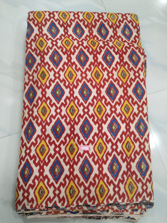 Kalamkari Cotton Running Fabric [D00914008]