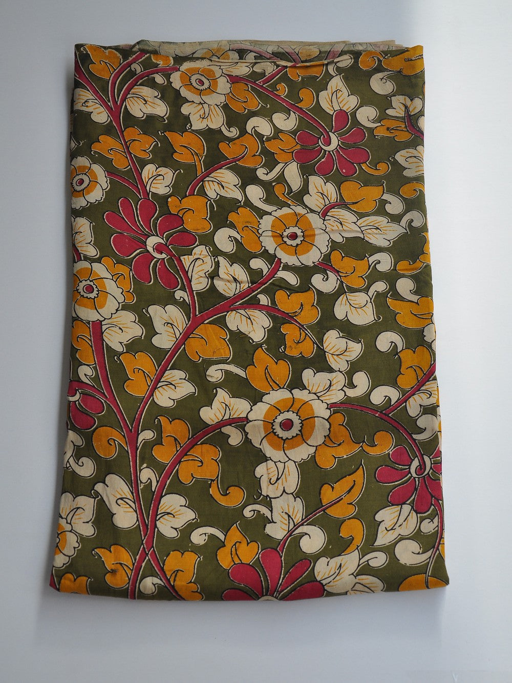 Kalamkari Silk Running Fabric [D10725049]