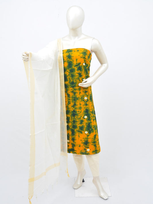 Batik Cotton Dress Material Plain Dupatta and Bottom [D30217001]