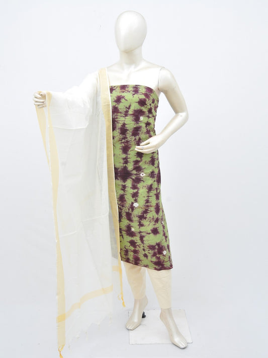 Batik Cotton Dress Material Plain Dupatta and Bottom [D30217002]