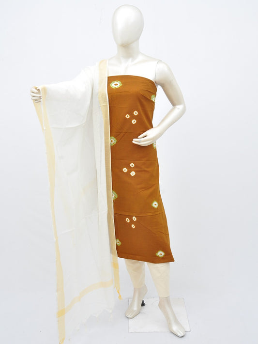 Batik Cotton Dress Material Plain Dupatta and Bottom [D30217004]