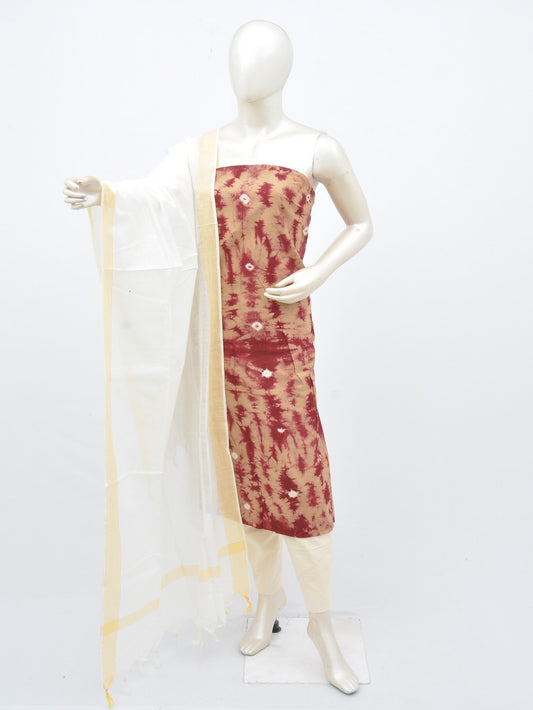 Batik Cotton Dress Material Plain Dupatta and Bottom [D30217006]