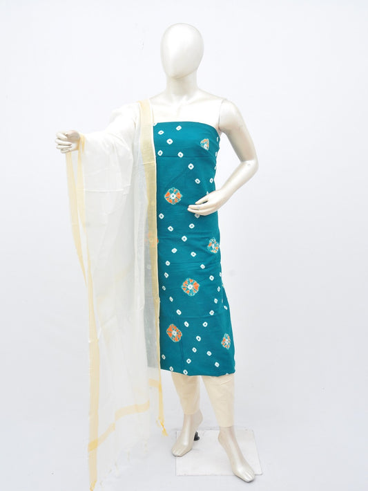 Batik Cotton Dress Material Plain Dupatta and Bottom [D30217007]