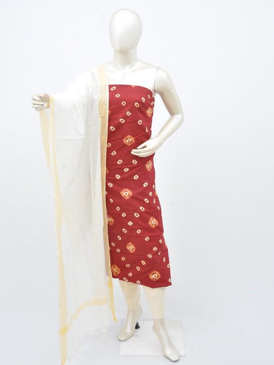 Batik Cotton Dress Material Plain Dupatta and Bottom [D30217008]