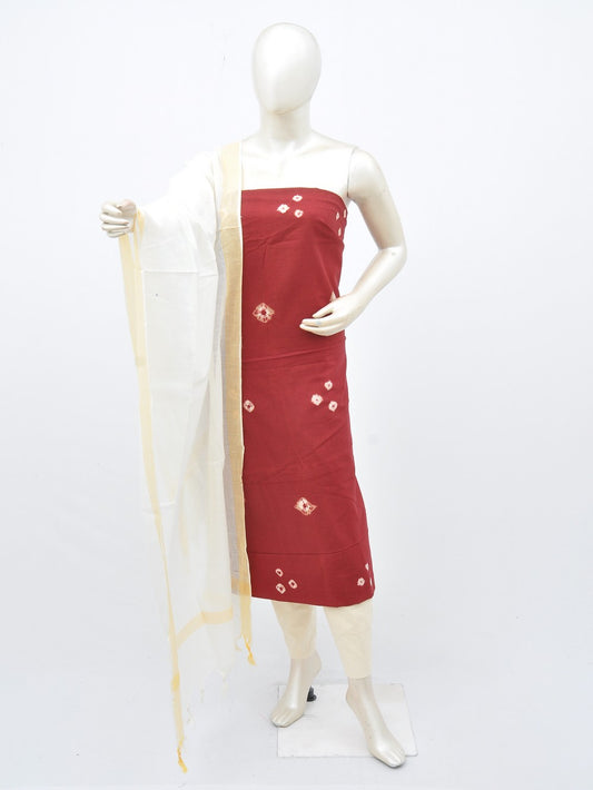 Batik Cotton Dress Material Plain Dupatta and Bottom [D30217012]