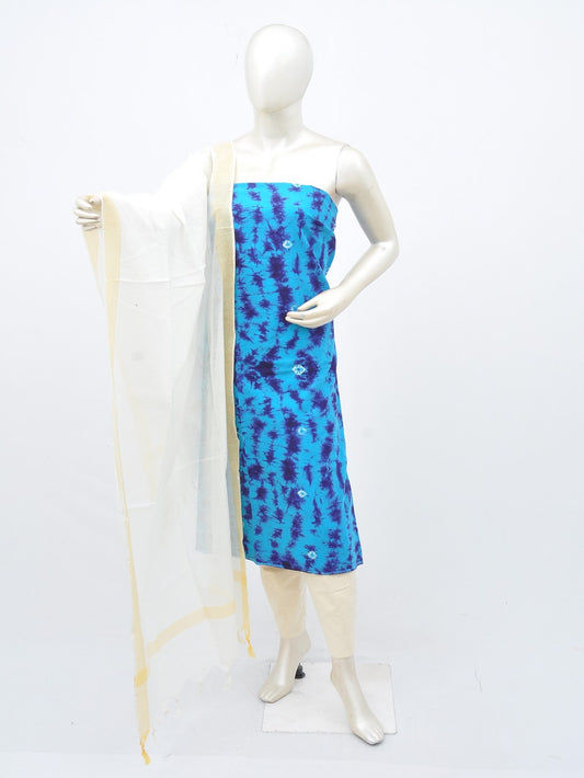 Batik Cotton Dress Material Plain Dupatta and Bottom [D30217015]