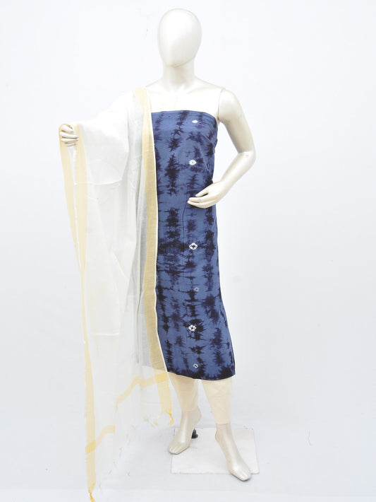Batik Cotton Dress Material Plain Dupatta and Bottom [D30217019]