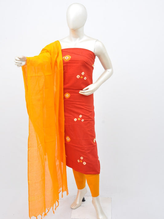 Batik Cotton Dress Material Plain Dupatta and Bottom [D30217021]