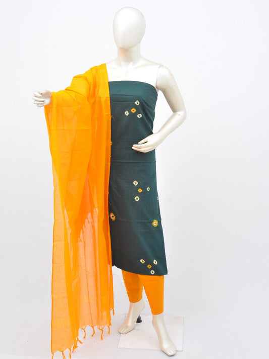 Batik Cotton Dress Material Plain Dupatta and Bottom [D30217024]