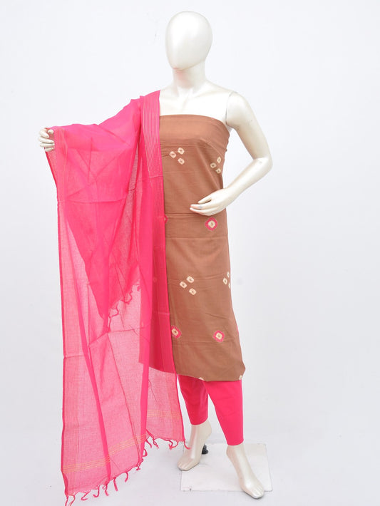 Batik Cotton Dress Material Plain Dupatta and Bottom [D30217025]