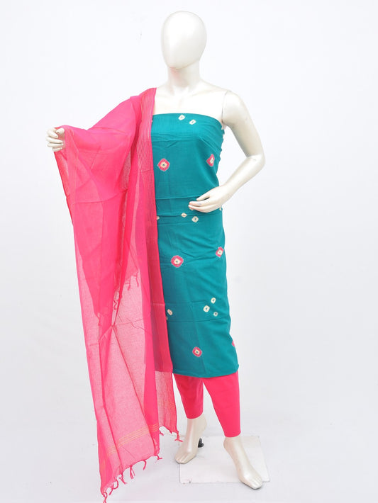 Batik Cotton Dress Material Plain Dupatta and Bottom [D30217027]