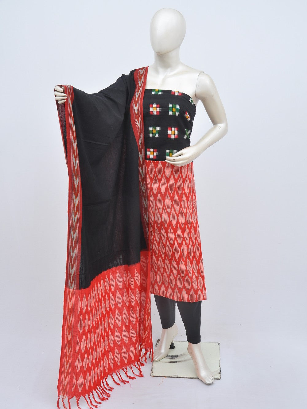 Ikat Dress Material with Same Dupatta model 1 [D20914011]