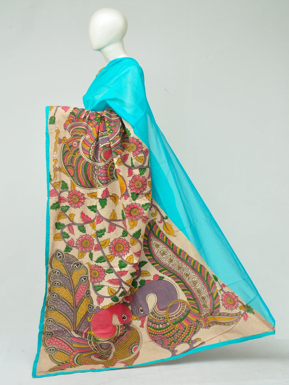 Chanderi Cotton-Silk Kalamkari Design Sarees [D801100101]