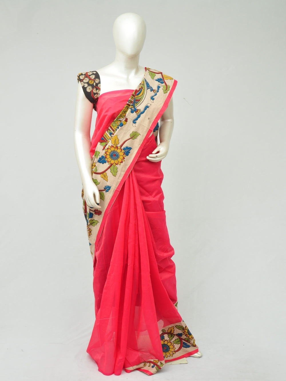 Chanderi Cotton-Silk Kalamkari Design Sarees [D801100104]
