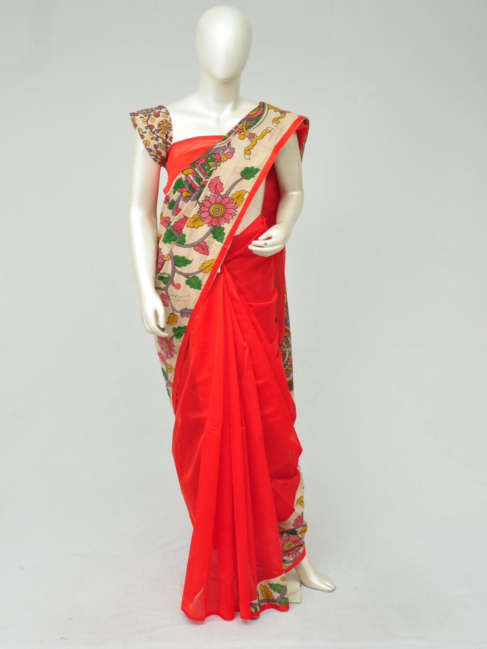 Chanderi Cotton-Silk Kalamkari Design Sarees [D801100106]