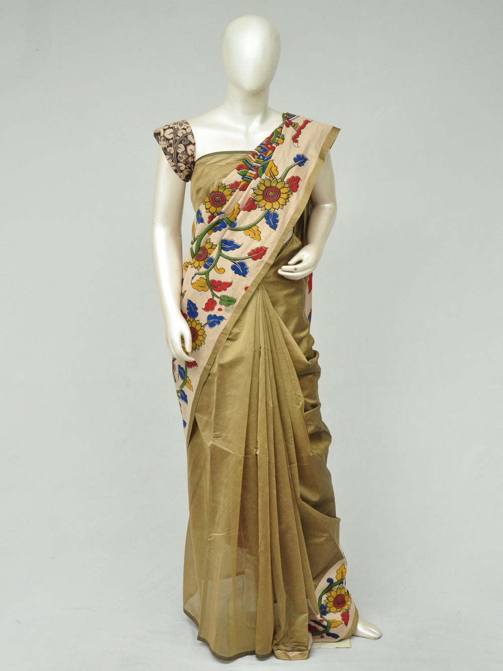 Chanderi Cotton-Silk Kalamkari Design Sarees [D801100110]