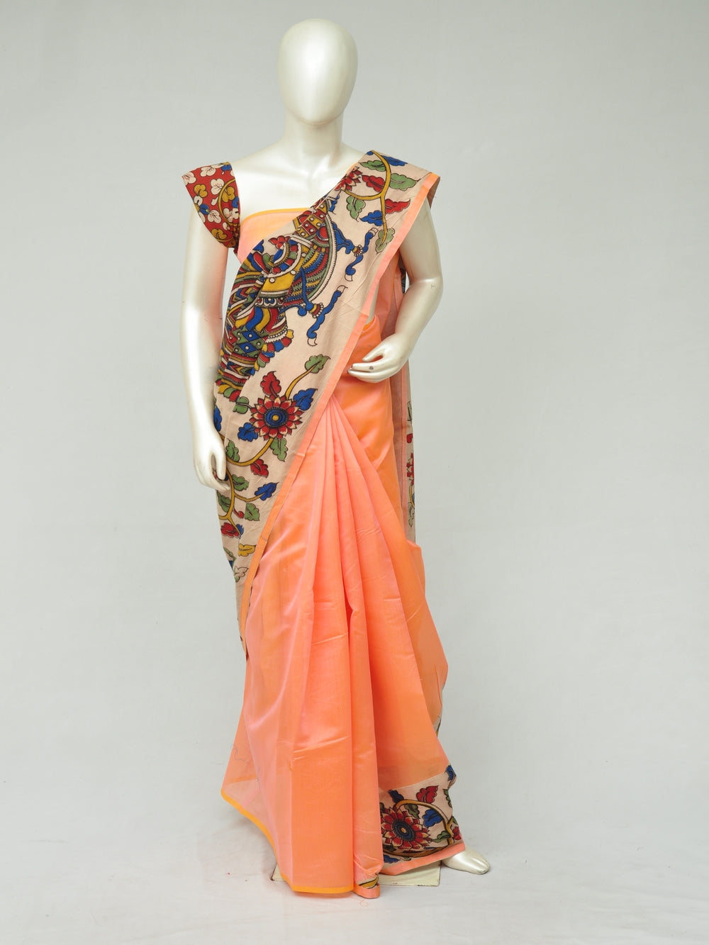 Chanderi Cotton-Silk Kalamkari Design Sarees [D80111113]