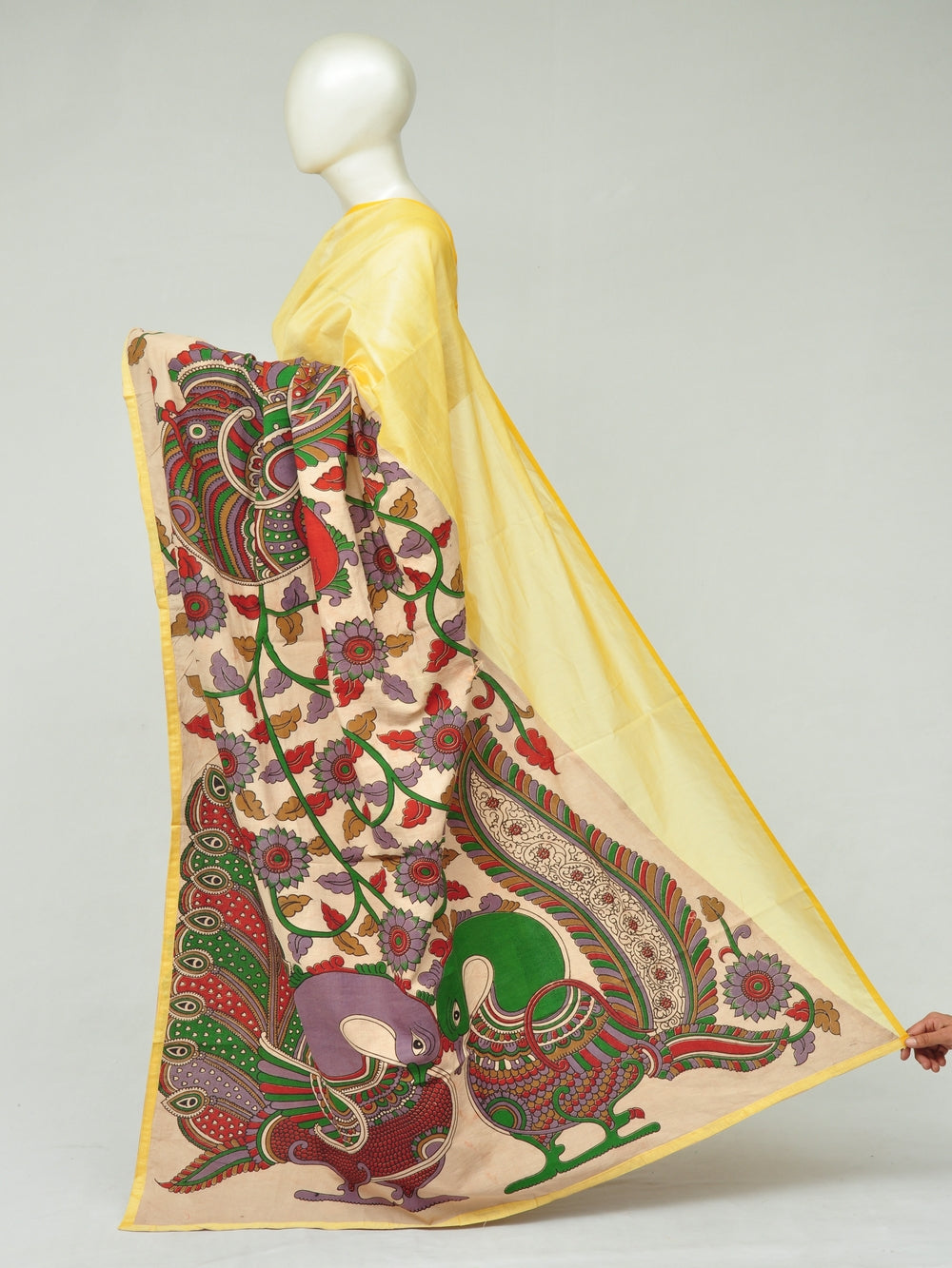 Chanderi Cotton-Silk Kalamkari Design Sarees [D80111115]