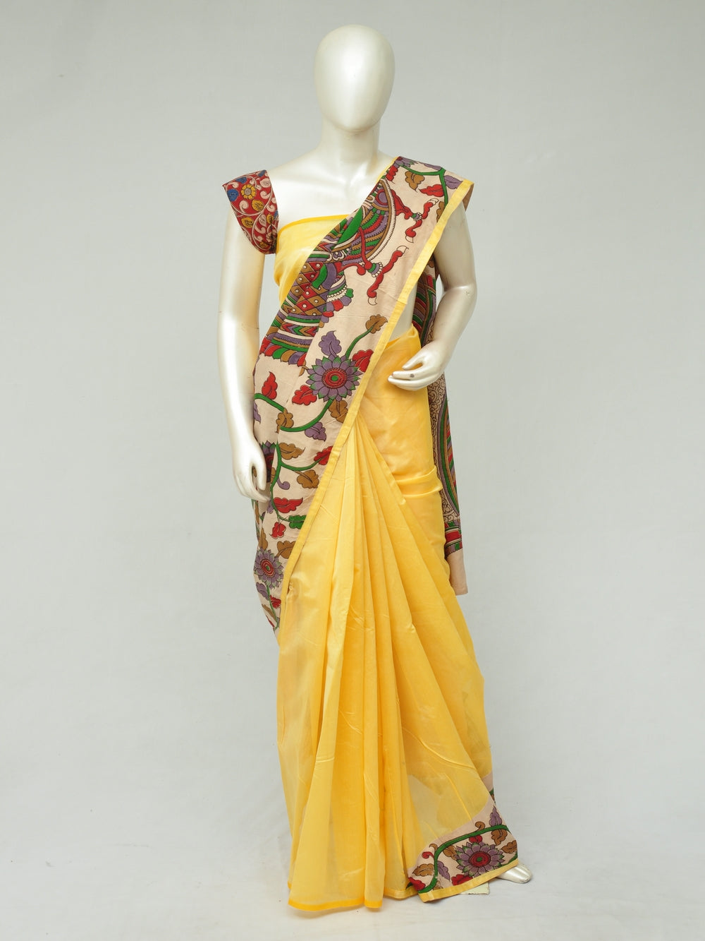 Chanderi Cotton-Silk Kalamkari Design Sarees [D80111115]