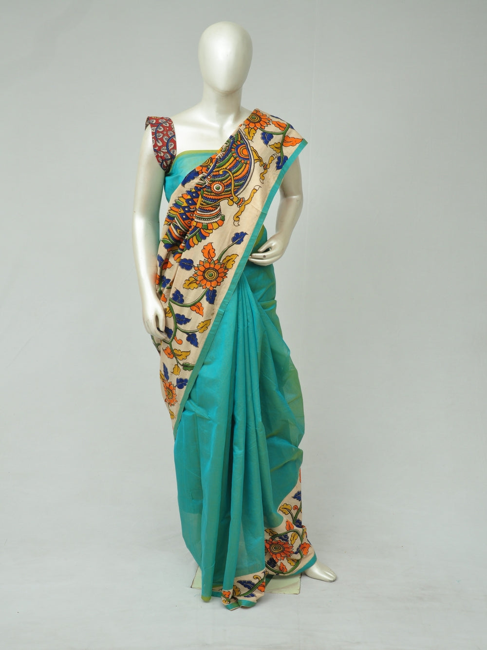 Chanderi Cotton-Silk Kalamkari Design Sarees [D80303028]